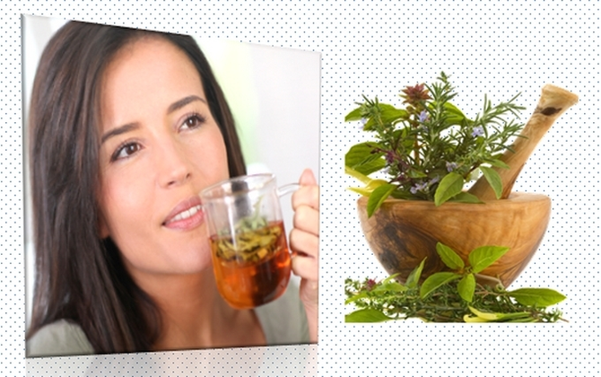 Drinking herbal decoction to get rid of parasites