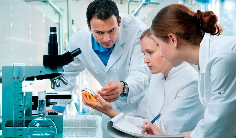 Diagnosis of the presence of parasites in the body