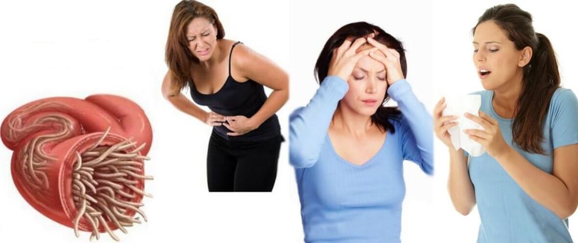 Symptoms of parasite infection